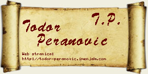 Todor Peranović vizit kartica